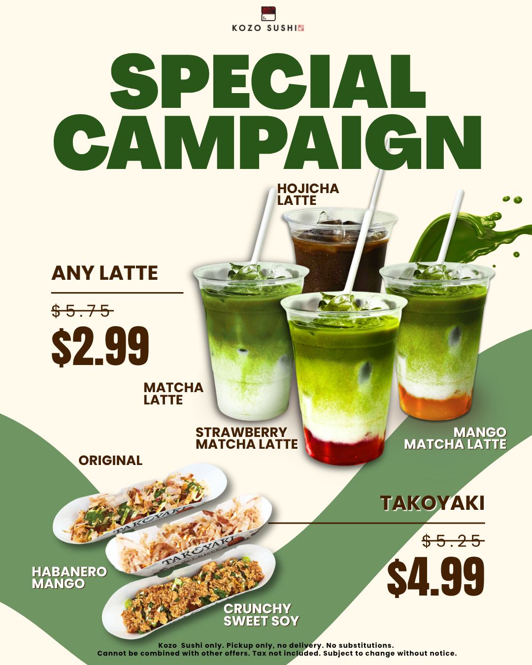



KOZO SUSHI special campaign image 

